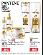 Pantene Serum-75ml Or Instatnt Repair Serum-150ml Or Deep Repair Masque-300ml Each