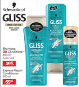 Schwarzkopf Shampoo Or Conditioner-400ml Each
