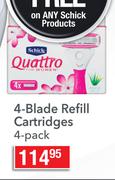 Schick 4-Blade Refill Cartridges 4-Pack