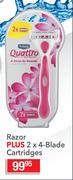 Schick Razor Plus 2x4-Blade Cartridges