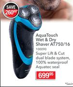 Philips Aqua Touch Wet & Dry Shaver AT750/16