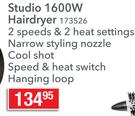 Carmen Studio 1600W Hairdryer