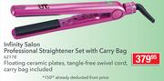 Ehc Infinity Salon Professional Straightener Set With Carry Bag