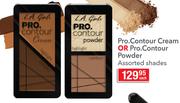 L.A. Girl Pro. Contour Cream Or Pro. Contour Powder In Assorted Shades-Each