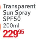 Eucerin Transparent Sun Spray SPF50-200ml