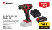 Einhell 2.5Ah TE-CD PXC Starter Kit