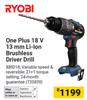 Ryobi One Plus 18V 13mm Li-Ion Brushless Driver Drill