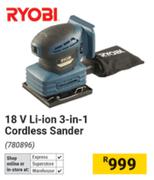 Ryobi 18V Li-Ion 3 In 1 Cordless Sander