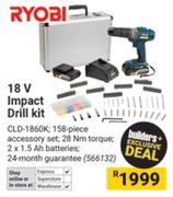 Ryobi 18V Impact Drill Kit
