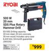 Ryobi 500W 20mm SDS plus Rotary Hammer Drill