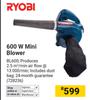 Ryobi 600W Mini Blower