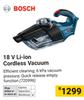 Bosch 18V Li-Ion Cordless Vacuum