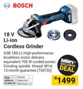 Bosch 18V Li-Ion Cordless Grinder