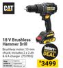 CAT 18V Brushless Hammer Drill