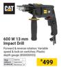 CAT 600W 13mm Impact Drill