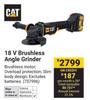 CAT 18V Brushless Angle Grinder