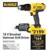 Dewalt 18V Brushed Hammer Drill Driver