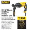 Dewalt 800W 26mm SDS Plus Rotary Hammer Drill