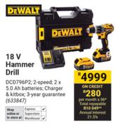 Dewalt 18V Hammer Drill 