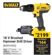 Dewalt 18V Brushed Hammer Drill Driver