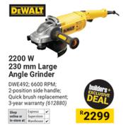 Dewalt 2200W 230mm Large Angle Grinder