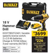 Dewalt 18V Hammer Drill 