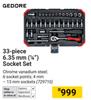 Gedore 33 Piece 6.35mm (1/4") Socket Set
