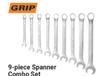 Grip 9 Piece Spanner Combo Set