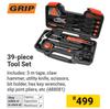 Grip 39 Piece Tool Set