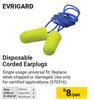 Evrigard Disposable Corded Earplugs 570316-Per Pair