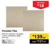 Porcelain Tiles-600mm x 600mm Per Sqm