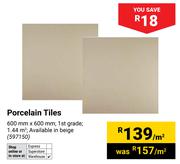 Porcelain Tiles-600mm x 600mm Per Sqm