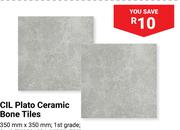 CIL Plato Ceramic Bone Tiles-350mm x 350mm Per Sqm