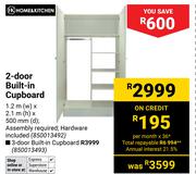 Home & Kitchen 3 Door Built In Cupboard-1.2m (w) x 2.1m (h), 500mm (d)