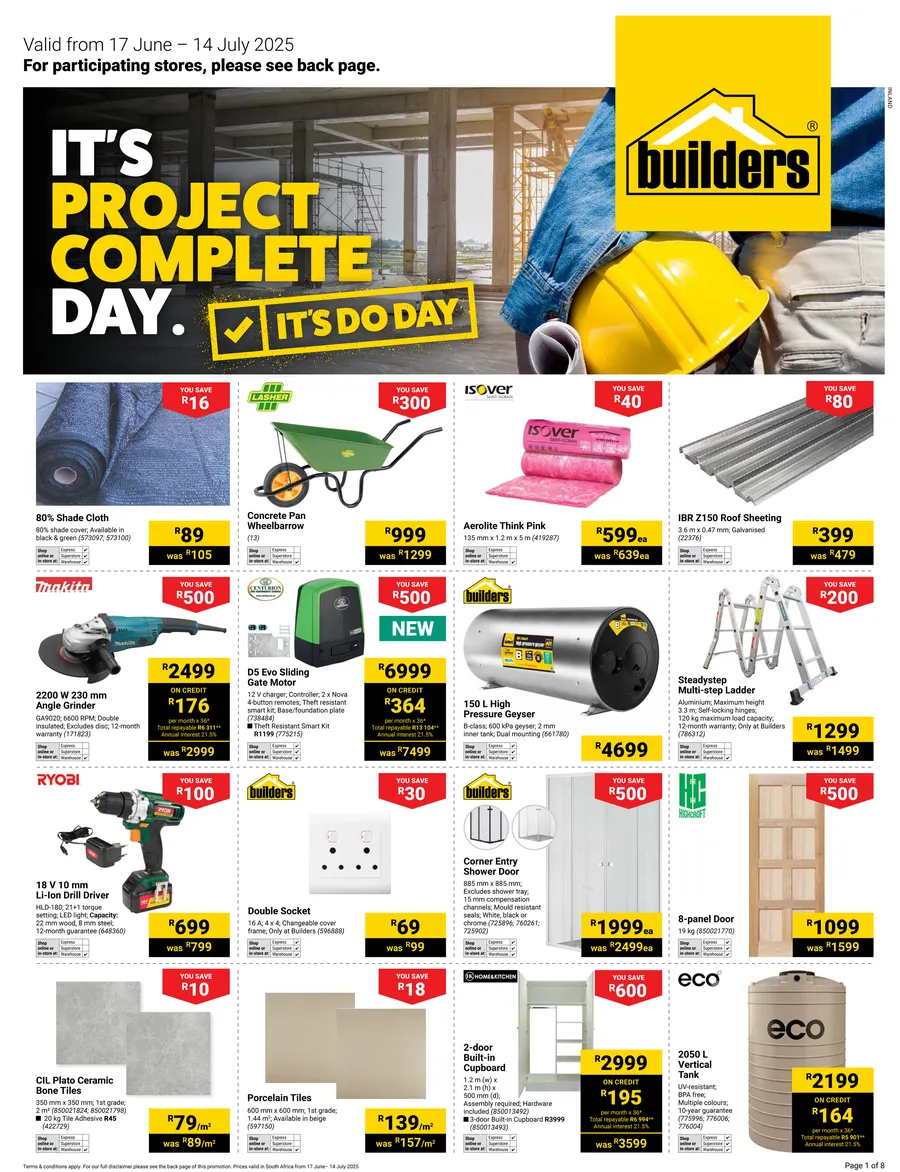 Builders Inland : It's Project Complete Day (17 June - 14 July 2025)