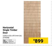 Horizontal Single Timber Door