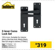 Builders 2 Lever Como Lock Set