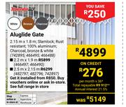 Xpanda DIY Aluglide Gate-2.5m x 2.15m
