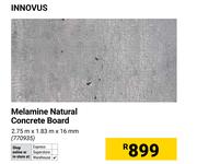 Innovus Melamine Natural Concrete Board