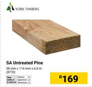 York Timbers SA Untreated Pine 38mm x 114mm x 6.0m 8770