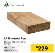 York Timbers SA Untreated Pine 38mm x 152mm x 6.0m 41201
