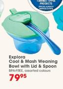 Tommee Tippee Explora Cool & Mash Weaning Bowl With Lid & Spoon