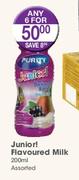 Purity Junior! Flavoured Milk-6x200ml