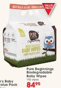 Pure Beginnings Biodegradable Baby Wipes-192 Wipes