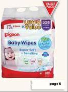 Pigeon Baby Wipes Value Pack-328 Wipes (4 x 82 Wipes)