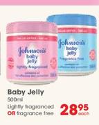 Johnsons Baby Jelly (Lightly Fragranced Or Fragrance Free)-500ml Each