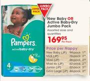 Pampers Baby Or Active Baby-Dry Jumbo Pack-Per Pack