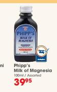 Phipp's Milk Of Magnesia Assorted-100ml