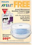 Avent Microwave Steriliser 5 Pack Bags Free Avent Microwave Steriliser