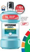 Listerine Zero Mouthwash Value Pack-1 Litre